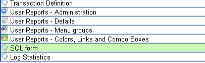 menu sql